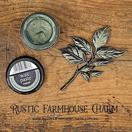 TURTLE GREEN Metallic Wax Paste by Pentart 20ml - Rustic Farmhouse Charm