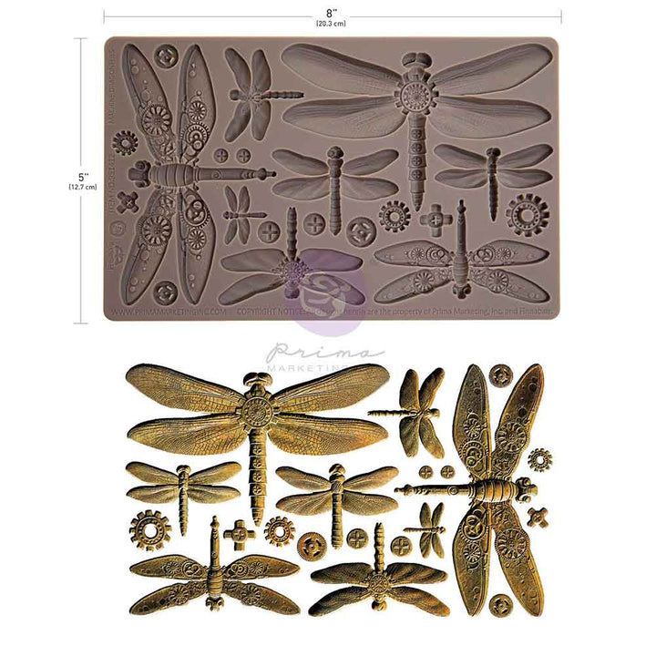 NEW! Finnabair Mould - MACHINE DRAGONFLIES (5" x 8") - Rustic Farmhouse Charm