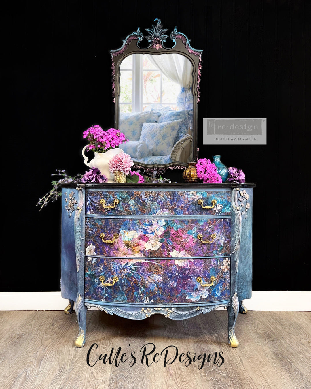 NEW! Redesign A1 Decoupage Fibre Paper - MAGICAL FLORAL (59.44cm x 84.07cm) - Rustic Farmhouse Charm