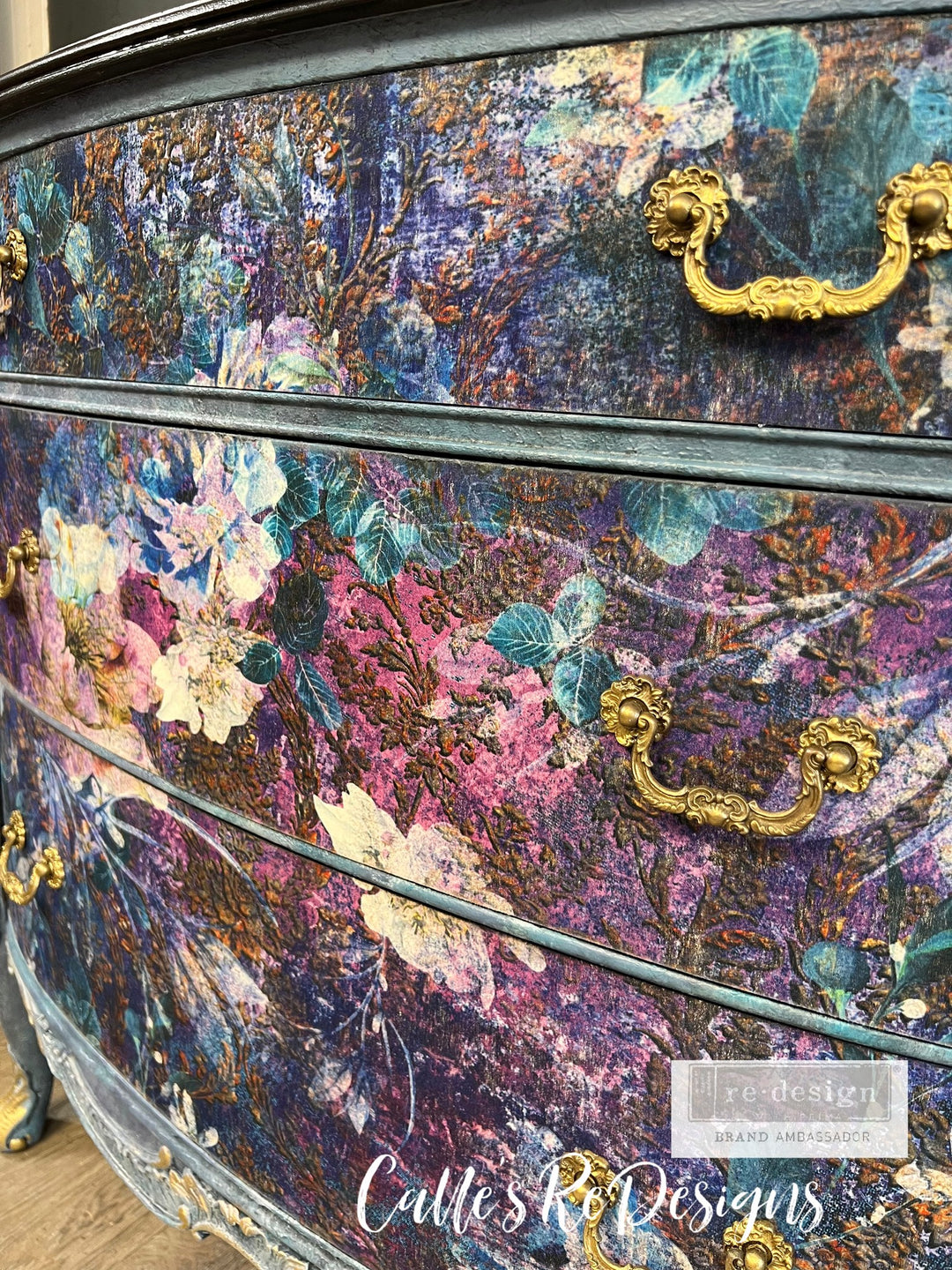 NEW! Redesign A1 Decoupage Fibre Paper - MAGICAL FLORAL (59.44cm x 84.07cm) - Rustic Farmhouse Charm