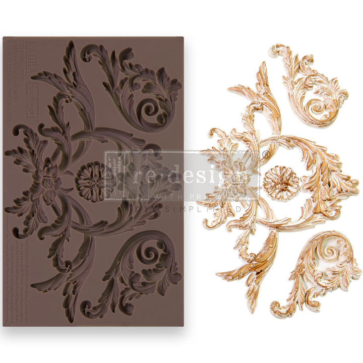 Redesign Mould - MAJESTIC FLOURISH by Kacha - Rustic Farmhouse Charm