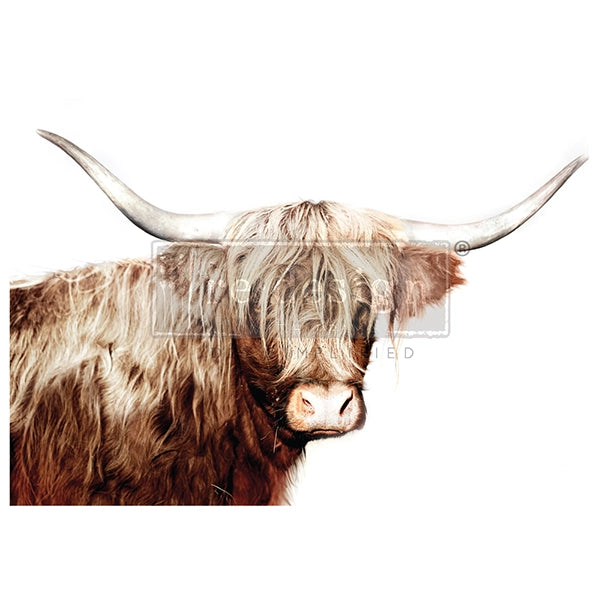 Redesign A1 Decoupage Fibre Paper - MAJESTIC MOO (59.44cm x 84.07cm) - Rustic Farmhouse Charm