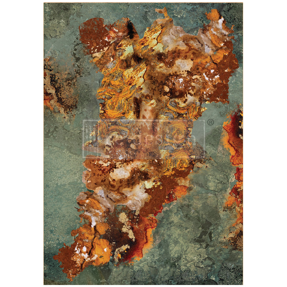 NEW! MARBLE MIRAGE Redesign A1 Decoupage Fibre Paper (59.44cm x 84.07cm) - Rustic Farmhouse Charm