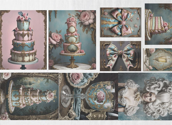 Decoupage Tissue Paper - Marie Antoinette Patisserie (53.34cm x 73.66cm)