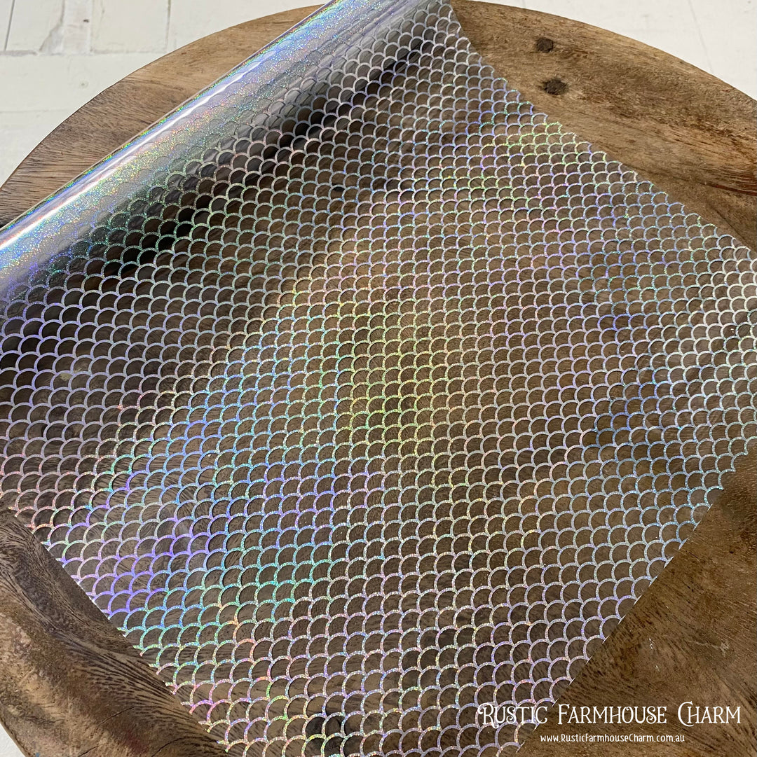 MERMAID SCALES HOLOGRAM Metallic Foil - Rustic Farmhouse Charm