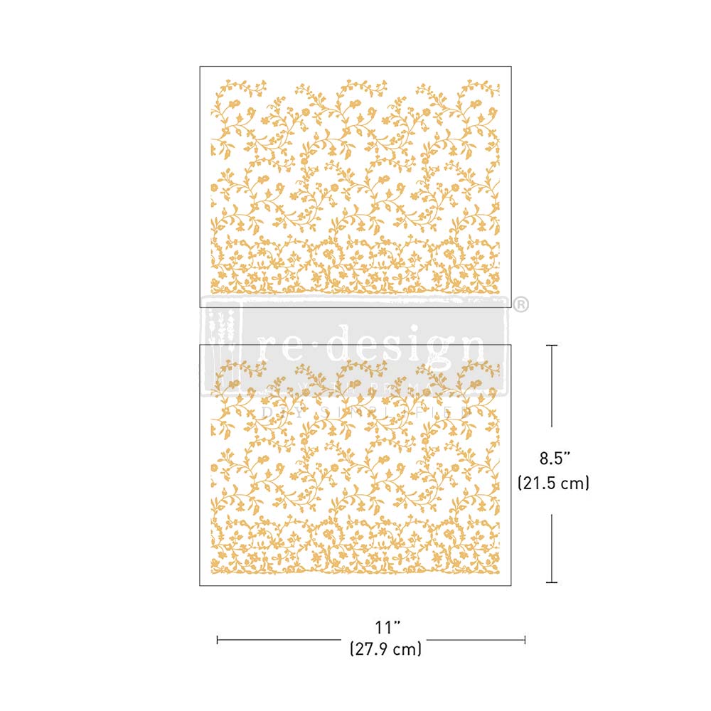 NEW! Redesign Middy Transfer - KACHA VINEYARD ELEGANCE (2 sheets, each 21.59cm x 27.94cm) - Rustic Farmhouse Charm