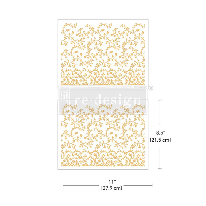 NEW! Redesign Middy Transfer - KACHA VINEYARD ELEGANCE (2 sheets, each 21.59cm x 27.94cm) - Rustic Farmhouse Charm