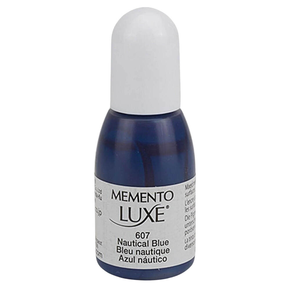 Tsukineko Memento Luxe Ink Refill - NAUTICAL BLUE (great for fabrics!) 15ml - Rustic Farmhouse Charm
