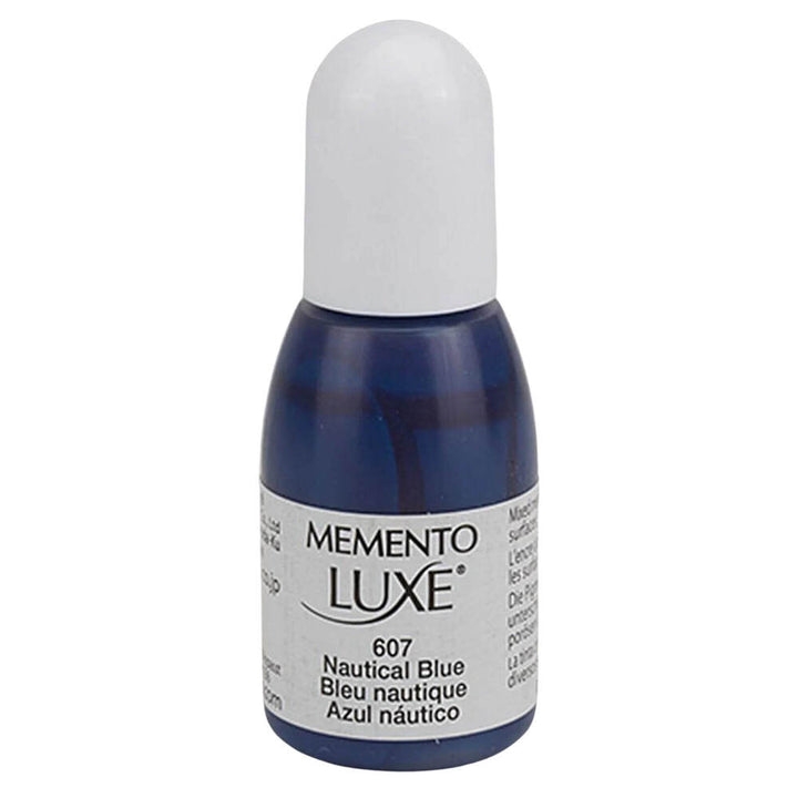 Tsukineko Memento Luxe Ink Refill - NAUTICAL BLUE (great for fabrics!) 15ml - Rustic Farmhouse Charm