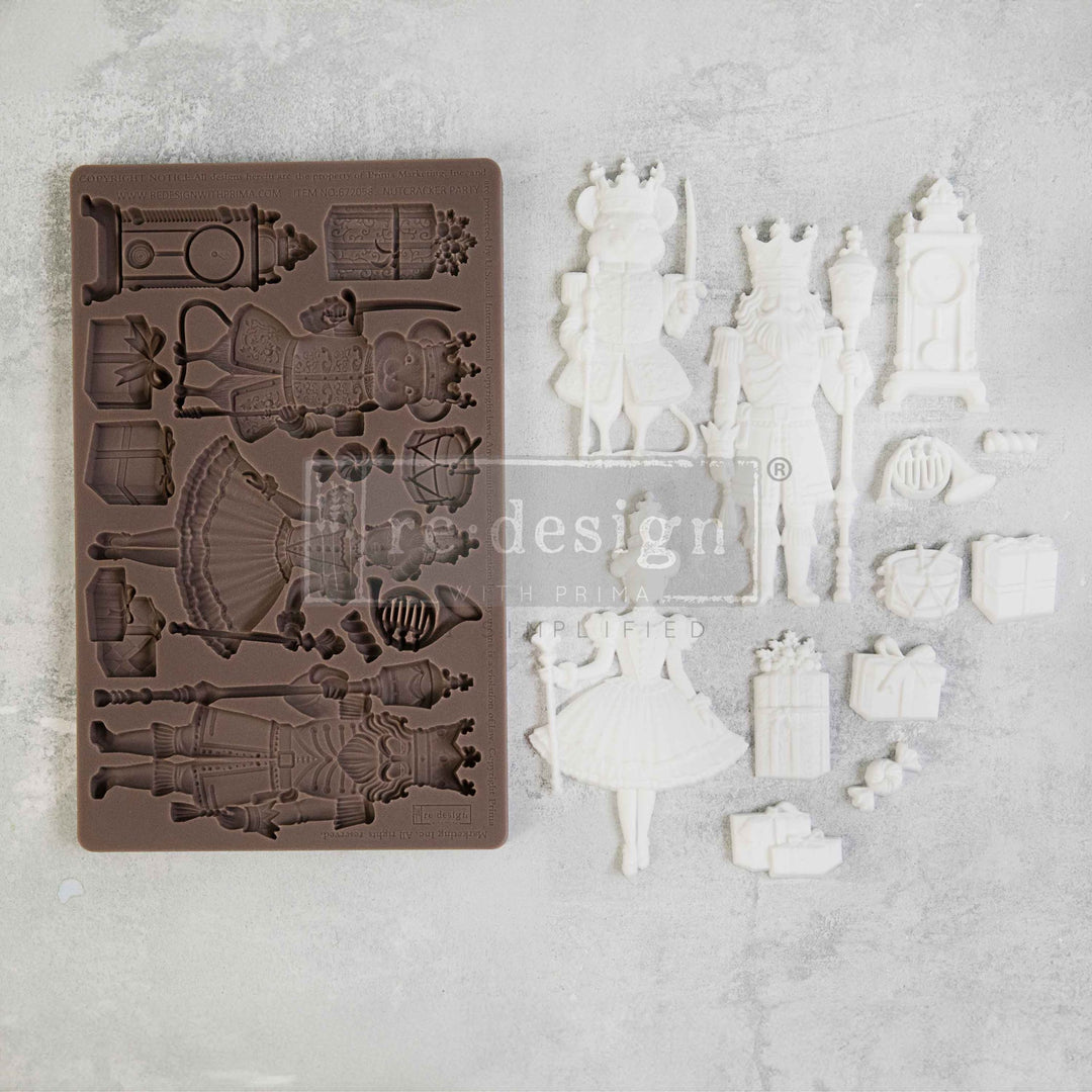 Redesign Mould - NUTCRACKER PARTY (5" x 8") - Rustic Farmhouse Charm
