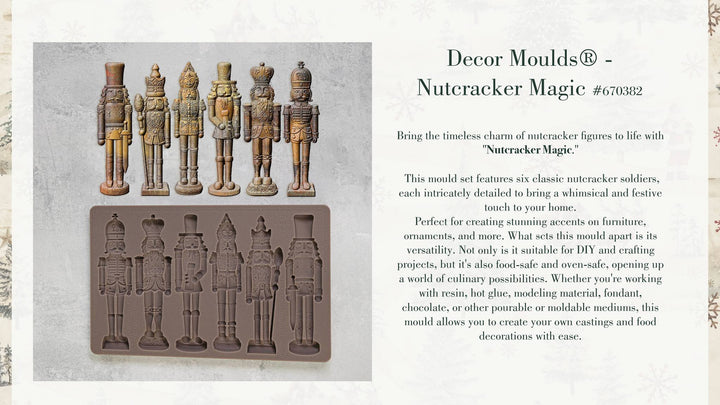 Redesign Mould - NUTCRACKER MAGIC (5" x 8") - Rustic Farmhouse Charm