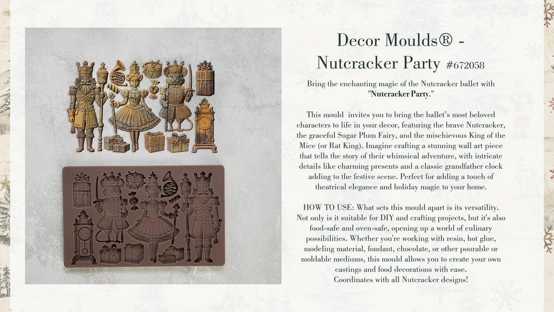 Redesign Mould - NUTCRACKER PARTY (5" x 8") - Rustic Farmhouse Charm