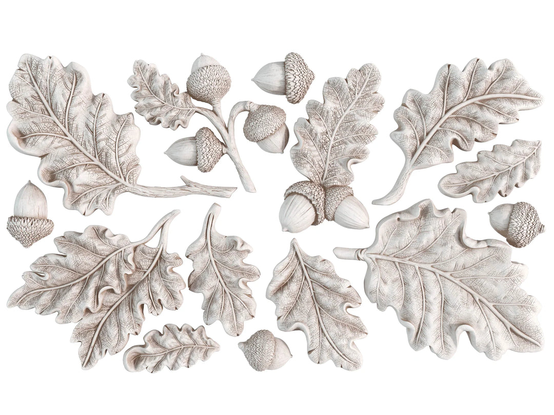 NEW! IOD Mould - OAK LEAVES & ACORNS (6"x10", 15.24cm x 25.4cm) - Rustic Farmhouse Charm