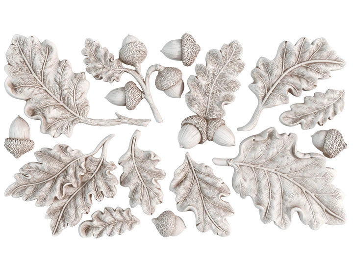 NEW! IOD Mould - OAK LEAVES & ACORNS (6"x10", 15.24cm x 25.4cm) - Rustic Farmhouse Charm