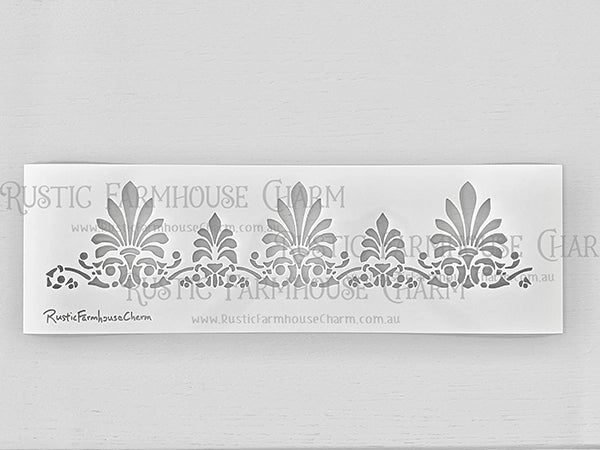 ORNAMENTAL BORDER Designer Stencil by Rustic Farmhouse Charm - Rustic Farmhouse Charm