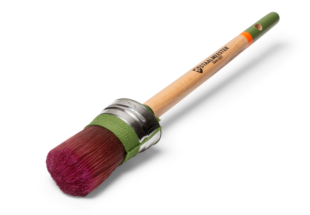 Staalmeester® Paintbrush OVAL 42-33mm (100% Synthetic) - Pro-Hybrid Series 2021 #40 - Rustic Farmhouse Charm
