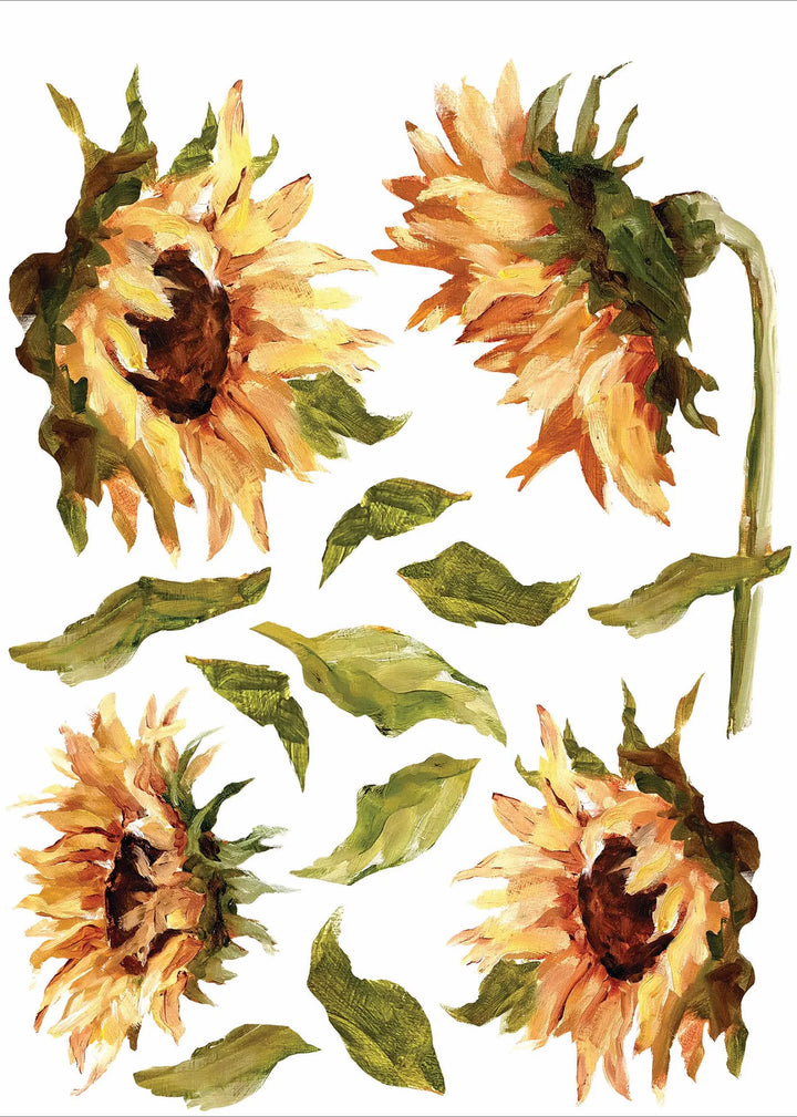 PAINTERLY FLORALS Transfer Pad by IOD (set of eight 12"x16" sheets) - Rustic Farmhouse Charm