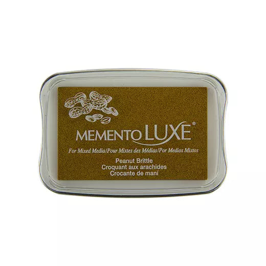Tsukineko Memento Luxe Ink Pad - PEANUT BRITTLE (great for fabrics!) - Rustic Farmhouse Charm