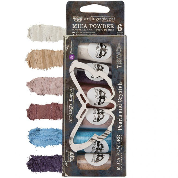 PEARLS & CRYSTALS Mica Powder Set by  Finnabair Prima - Rustic Farmhouse Charm