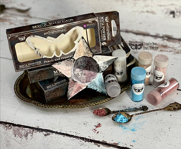PEARLS & CRYSTALS Mica Powder Set by  Finnabair Prima - Rustic Farmhouse Charm