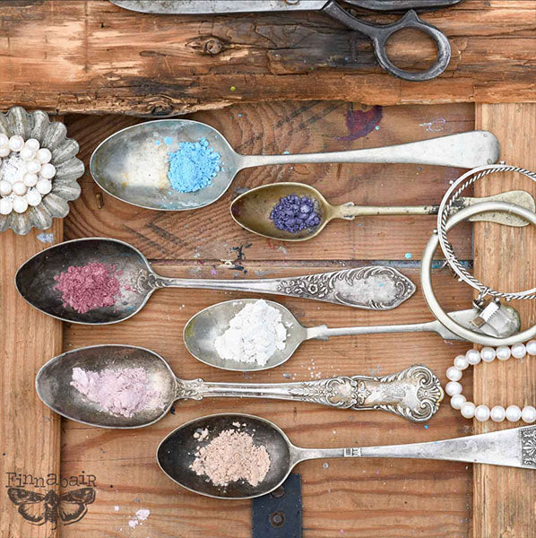 PEARLS & CRYSTALS Mica Powder Set by  Finnabair Prima - Rustic Farmhouse Charm