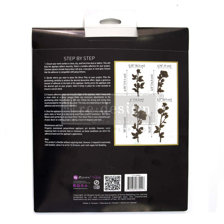 NEW! Redesign Décor Poly - PETALS IN HARMONY (4pcs) - Rustic Farmhouse Charm