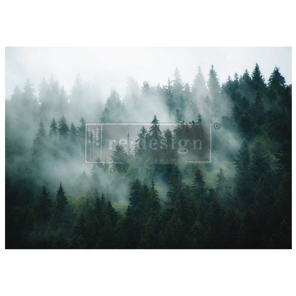 NEW! PINE GROVE HUES Redesign A1 Decoupage Fibre Paper (59.44cm x 84.07cm) - Rustic Farmhouse Charm