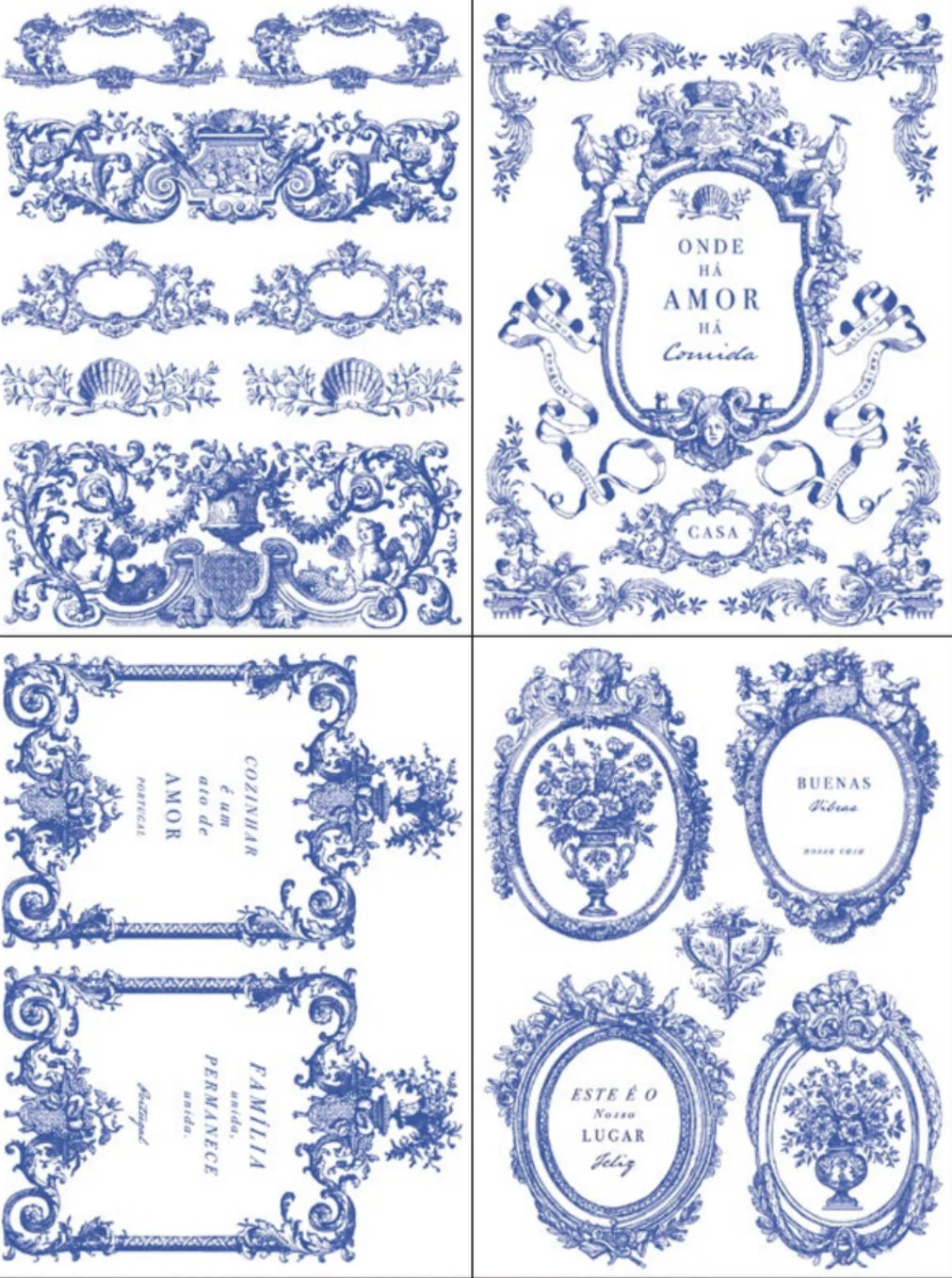 NEW! IOD Paint Inlay - PORTOFINO (set of eight 12"x16" sheets) - Rustic Farmhouse Charm