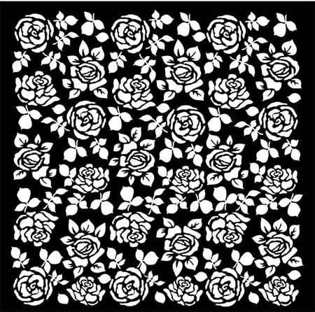 PRECIOUS ROSES PATTERN Stencil by Stamperia (18cm x 18cm) - Rustic Farmhouse Charm