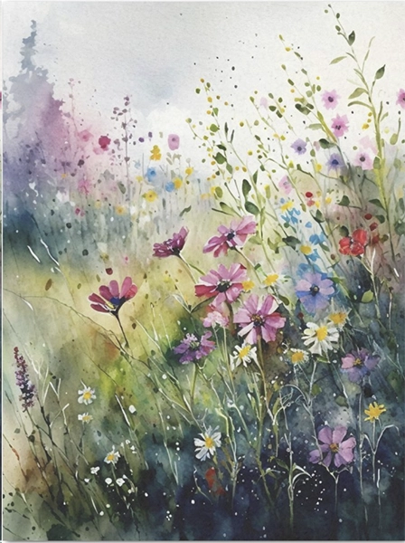 Decoupage Tissue Paper - Pretty Wildflowers Portrait (38.1cm x 50.8cm) - Rustic Farmhouse Charm