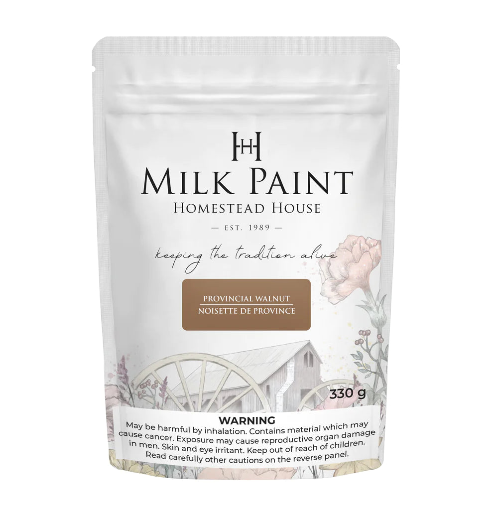 Homestead House Milk Paint Stain - PROVINCIAL WALNUT - Rustic Farmhouse Charm