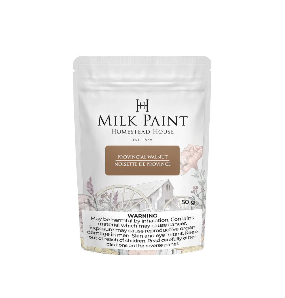 Homestead House Milk Paint Stain - PROVINCIAL WALNUT - Rustic Farmhouse Charm