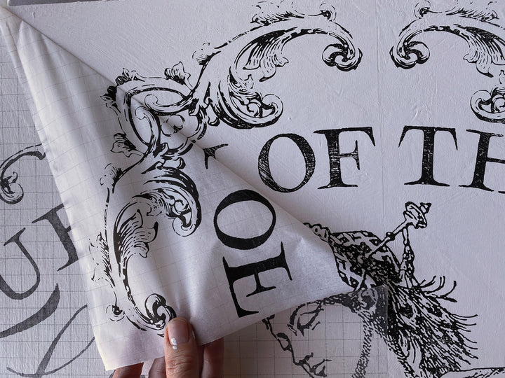 QUEEN OF THE NILE Paint Inlay by IOD (set of eight 12"x16" sheets) - Rustic Farmhouse Charm