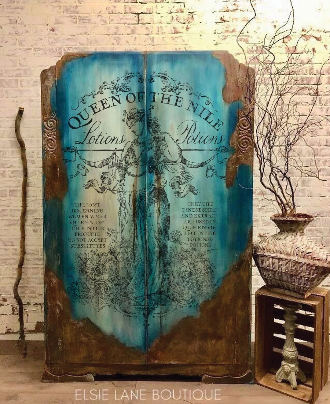 QUEEN OF THE NILE Paint Inlay by IOD (set of eight 12"x16" sheets) - Rustic Farmhouse Charm