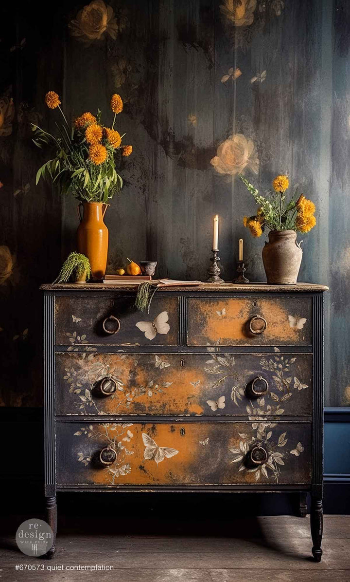 NEW! Redesign Middy Transfer - QUIET CONTEMPLATION (3 sheets, each 21.59cm x 27.94cm) - Rustic Farmhouse Charm