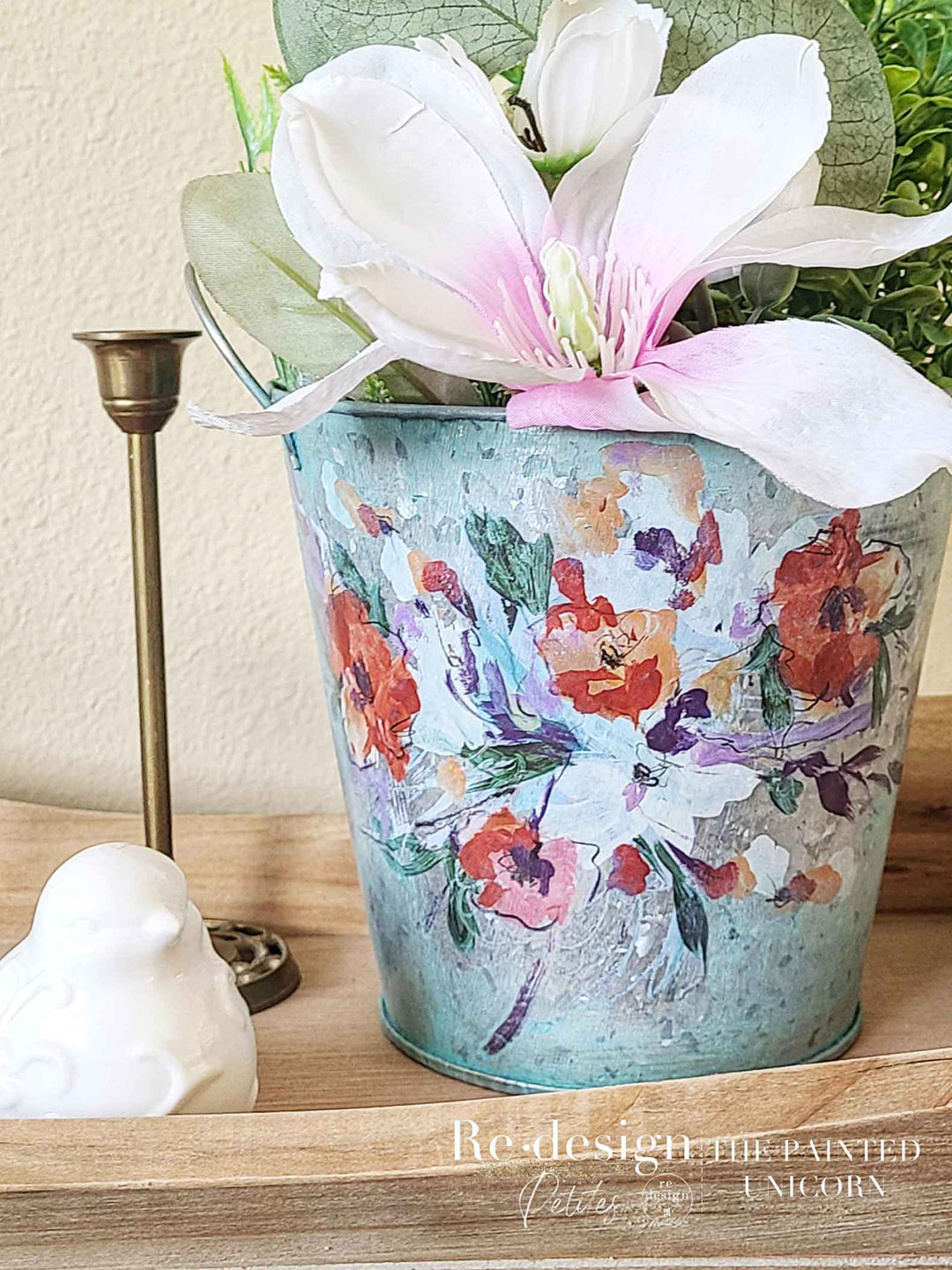 Redesign H20 Transfer - RADIANT BLOOMS (2 sheets, each 21.59cm x 27.94cm) - Rustic Farmhouse Charm