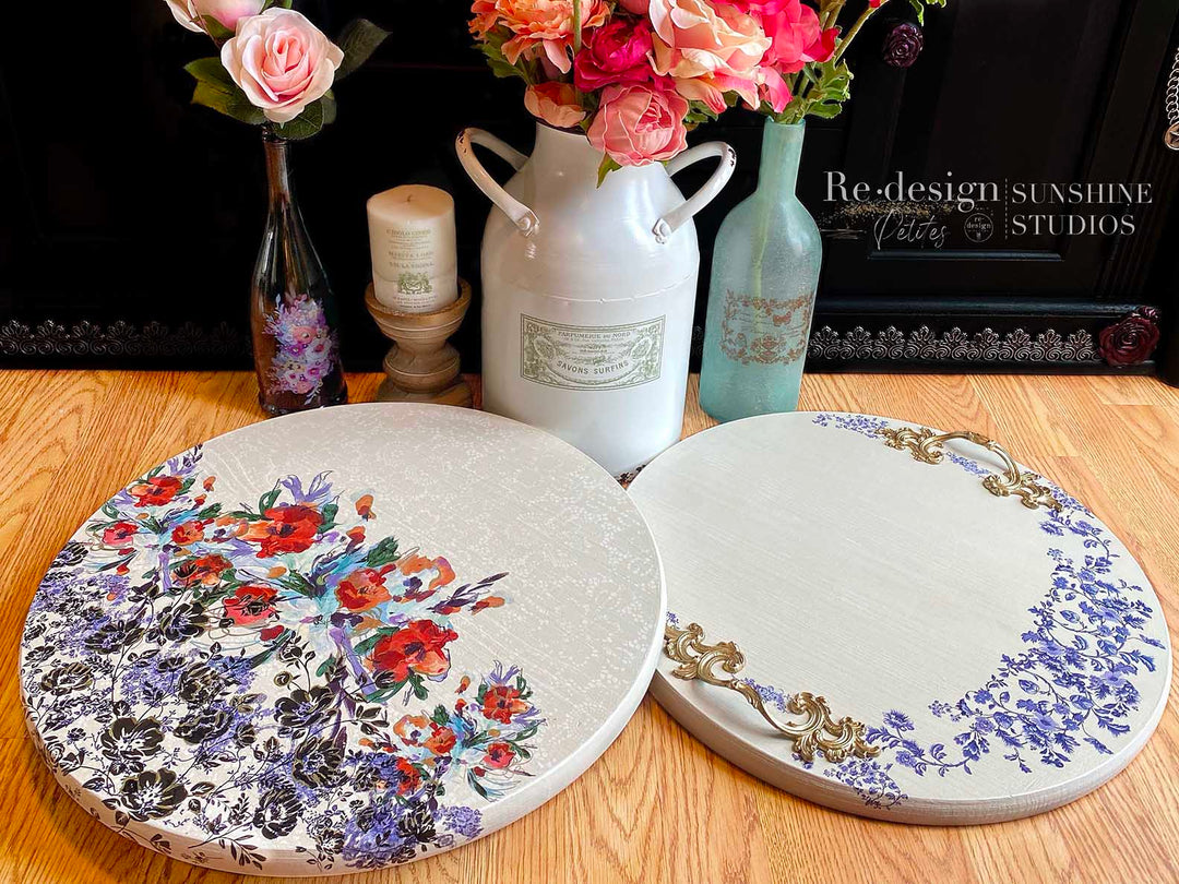 Redesign H20 Transfer - RADIANT BLOOMS (2 sheets, each 21.59cm x 27.94cm) - Rustic Farmhouse Charm