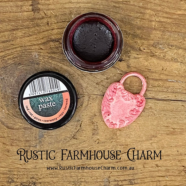 RED Wax Paste by Pentart 20ml - Rustic Farmhouse Charm