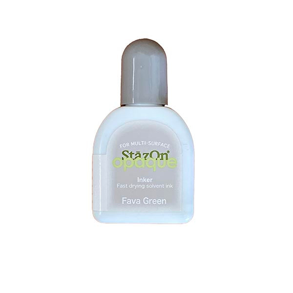 StazOn Refill Re-Inker - FAVA GREEN 15ml (Permanent, Solvent-Based) - Rustic Farmhouse Charm
