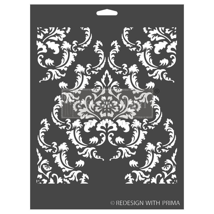 NEW! Redesign 3D Stencil - REGAL STRAIE (22.86cm x 30.48cm) - Rustic Farmhouse Charm