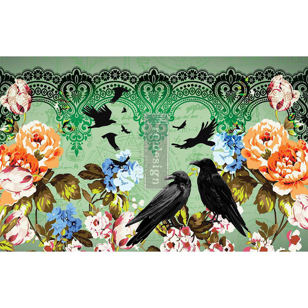 CECE RETRO GARDEN Redesign Decoupage Tissue Paper 48.26cm x 76.2cm - Rustic Farmhouse Charm