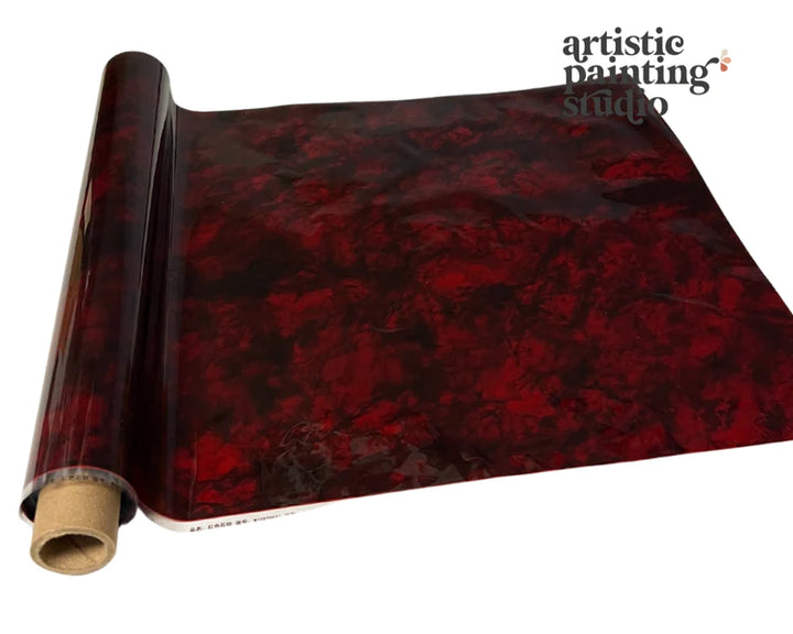 ROCCO RED MARBLE Metallic Foil - Rustic Farmhouse Charm