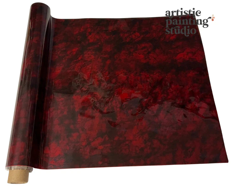 ROCCO RED MARBLE Metallic Foil - Rustic Farmhouse Charm