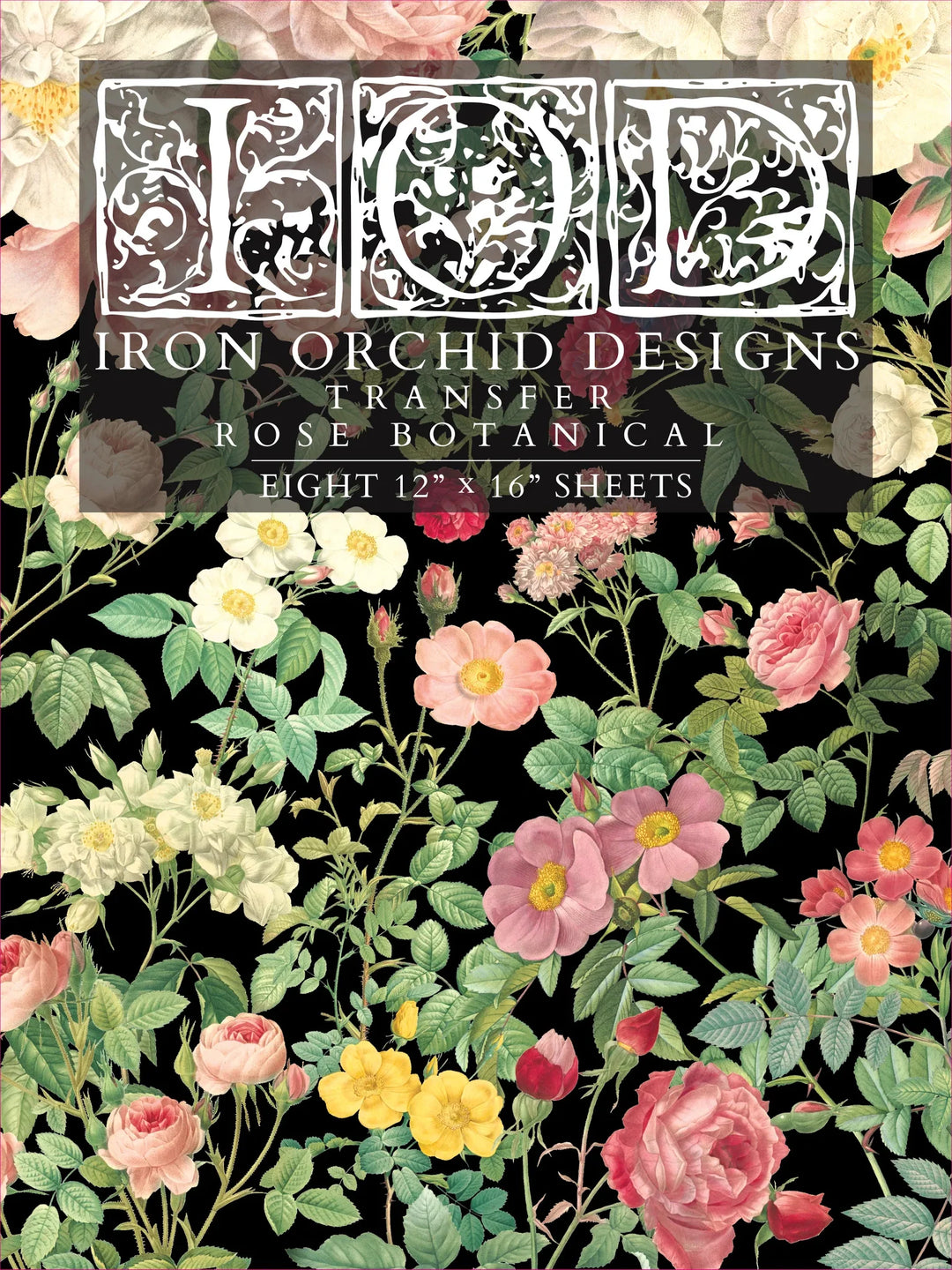 IOD Transfer Pad - ROSE BOTANICAL (set of eight 12"x16" sheets) - Rustic Farmhouse Charm