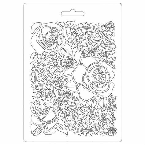 Stamperia Soft Texture Mould - ROSES (A5) - Rustic Farmhouse Charm