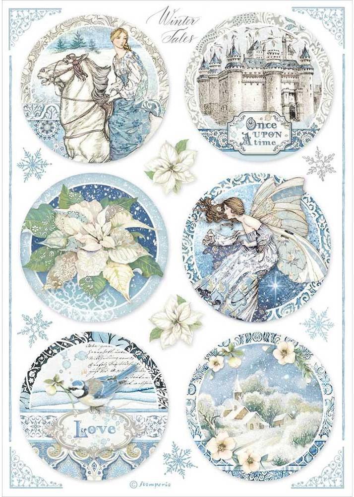 Stamperia Rice Paper - ROUND CASTLE (A4) - Rustic Farmhouse Charm