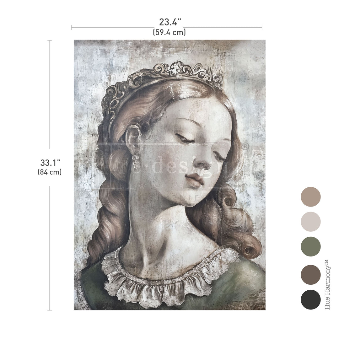 LIMITED! Redesign A1 Decoupage Fibre Paper - ROYAL GLOW (59.44cm x 84.07cm) - Rustic Farmhouse Charm