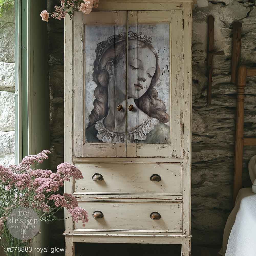 LIMITED! Redesign A1 Decoupage Fibre Paper - ROYAL GLOW (59.44cm x 84.07cm) - Rustic Farmhouse Charm
