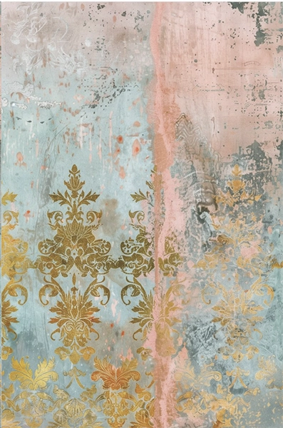 Decoupage Tissue Paper - Rustic French Damask Wall (50.8cm x 76.2cm) - Rustic Farmhouse Charm