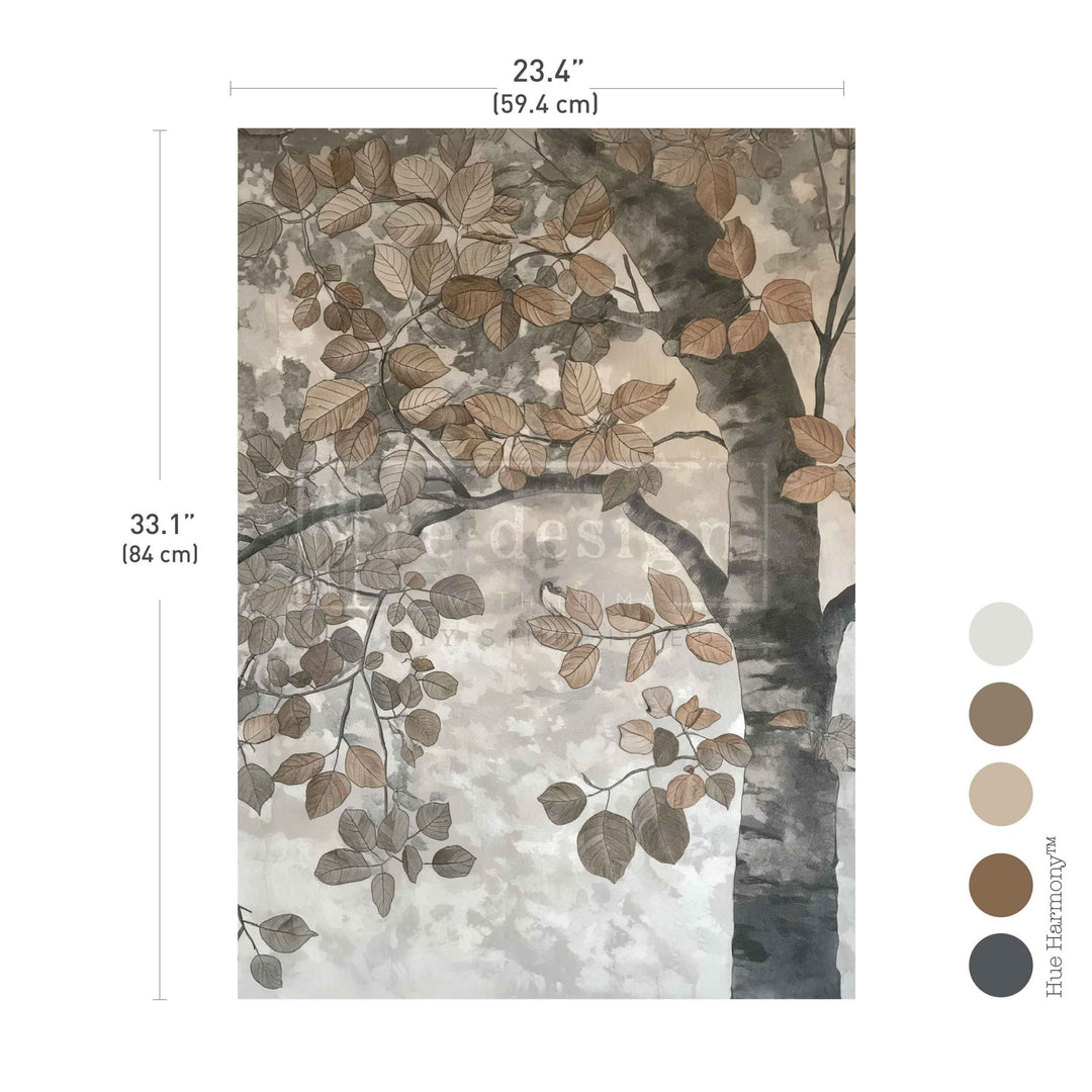 LIMITED! Redesign A1 Decoupage Fibre Paper - RUSTIC REVERIE (59.44cm x 84.07cm) - Rustic Farmhouse Charm